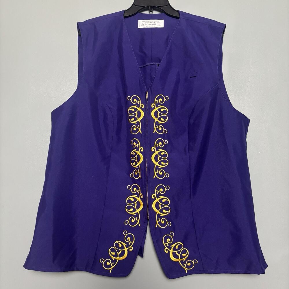 DISNEY EMPLOYEE Aladdin 2XL Women’s Purple Gold Trim Vest Jafar Abu Iago World